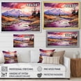 thumbnail image 4 of Designart "violet Coral Mountains Crimson Sunset Peaks" Landscapes Floater Framed Canvas Wall Art, 4 of 7