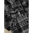 thumbnail image 6 of Bagilaanoe Toddler Baby Boy Hooded Jacket Plaid Long Sleeve Single-Breasted Shacket Coat with Pockets 1T 2T 3T 4T 5T 6T Kids Fall Casual Outwear, 6 of 8