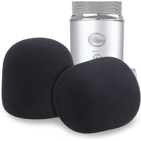 SUNMON Windscreen Pop Filter Large Foam Fits Blue Yeti Yeti Pro and Other Large Size Condenser Microphones 2 Packs