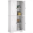 thumbnail image 1 of HOMCOM 71" Farmhouse Tall Kitchen Pantry Storage Cabinet, White, 1 of 10