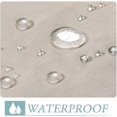 thumbnail image 4 of Polyester Résistant à l'Eau, Tissu Texturé Riche Rideaux Intérieur/extérieur Autocollants Détachables Mélange de Lin Imperméable pour Patio Porche Terrasse Piscine Naturel, Ensemble de 2, 4 of 5
