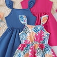 thumbnail image 4 of Gibobby Little Girls Summer A-Line Tank Dresses 3 Pack Adorable Ruffle Strap Multicolor Casual Daily Dress for 3-8 Years Kids(6-9 Months,Purple), 4 of 4