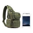 thumbnail image 4 of Paquete de 2 uds. De bandolera táctica verde militar con funda para pistola, mochila de rango de asalto para hombro, 4 of 5