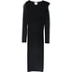 thumbnail image 1 of Fuzzi Vestido de tul con volantes para mujer, negro, mediano, 1 of 1