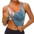 thumbnail image 4 of Lsque Cute Cloud Cat Printed Women'S Sports Bra, Compression, Moisture Wicking, High-Impact Sports Bra For Women,Supportive sports bra-X-Large, 4 of 9
