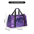 thumbnail image 3 of Disketp Purple Bubble Abstract Art Bolsa de Viaje Tipo Duffle, Bolso de Mano para Fin de Semana para Mujer, Bolsa de Gimnasio Ligera para Hombre, Esencial para Viajes, 3 of 7