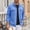 01 Blue, variant on YueHuiYing Men's Solid Color Long Sleeve Button Down Shirt With Chest Pockets Casual Collared Cardigan Style Top For Daily Wear And Outdoor Activities