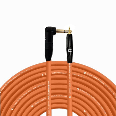 Coluber Cable Right Angle 1/4" TRS to 3.5 TS Male Pro 3-Pin Audio Connector