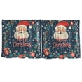 thumbnail image 7 of Yayeee Kitchen Curtains Tier Set of 2 Light Filtering 57"x24" Over Sink Window Panels, Blue Christmas Santa, 7 of 7