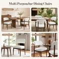 thumbnail image 6 of Hawsaiy Dining Chairs Set of 2, Upholstered Kitchen & Dining Room Chairs with Solid Wood Frame, Curved Back Side Chairs, Cream, 6 of 9