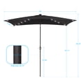 thumbnail image 2 of CHYVARY 10 x 6.5ft LED Outdoor Patio Rectangular Table Umbrellas for Deck, Poolside and Garden, Black, 2 of 8