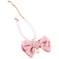 thumbnail image 4 of Collar de gato con perlas, delicado collar para perro con lazo, collar para cachorro, accesorio decorativo para perro, 4 of 7