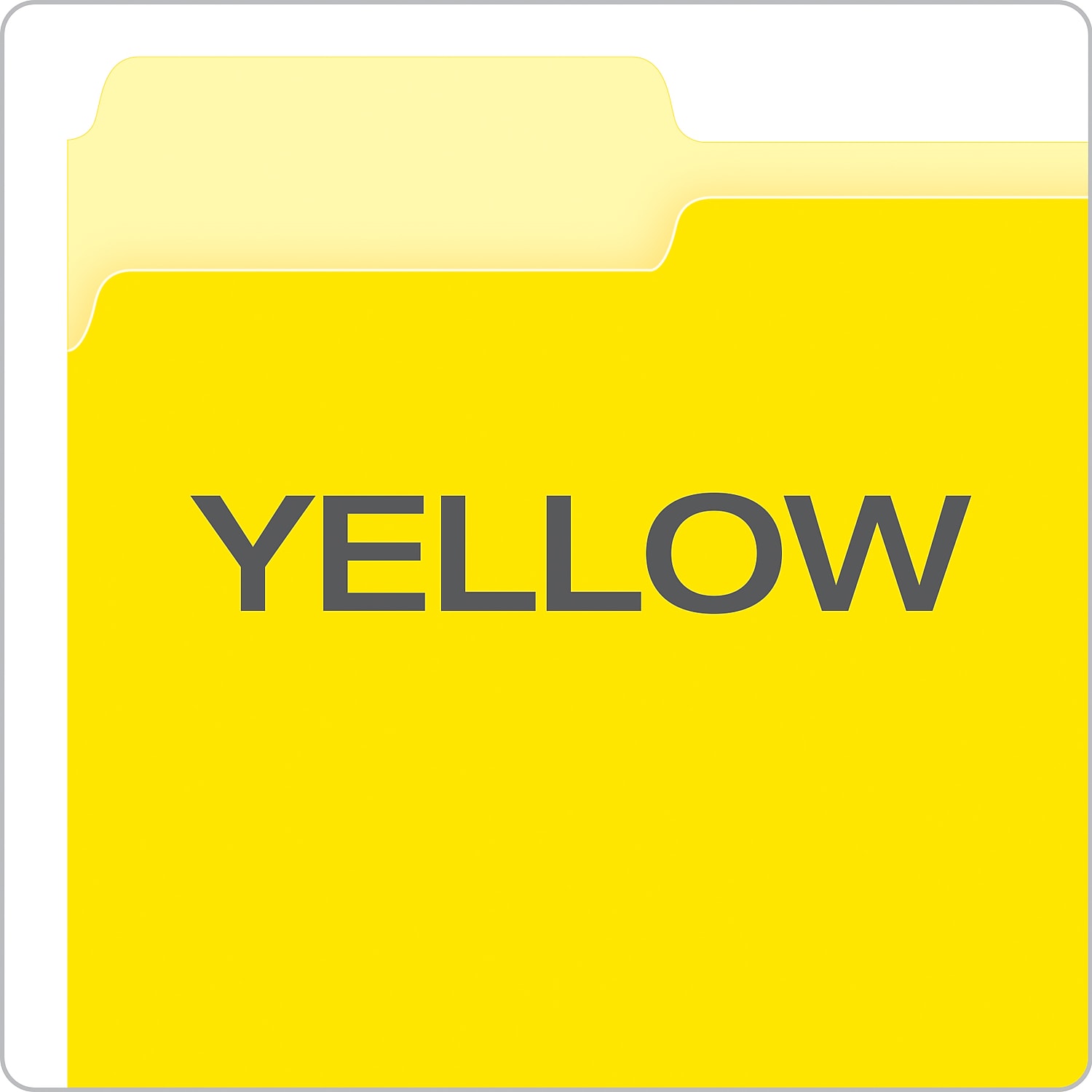 Pendaflex Interior File Folders 1/3 Cut Top Tab Letter Yellow 100/Box 421013YEL