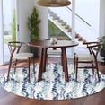 thumbnail image 3 of Round Area Rug 8 Ft, Blue Weeping Eucalyptus Washable Non-Slip Circle Carpet for Living Room/Bedroom, Spring Summer Farmhouse Leaves Collection Low-Profile Large Area Rugs for Indoor, 3 of 8