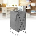 thumbnail image 1 of Large Collapsible Laundry Hamper, Thickened Iron Frame Long Rectangle Foldable Laundry Basket for Toys Books Towels Storage, 1 of 7
