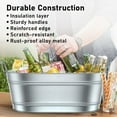 thumbnail image 2 of 2 Pack Galvanized Steel Party Cooler & Drink Tub, 22.5” Large Outdoor Ice Bucket for Beer, Wine and Beverages, 2 of 7