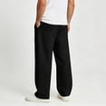 thumbnail image 6 of yillto Big and Tall Mens Pants Straight Leg Drawstring Elastic Waist Sweatpant with Pockets Baggy Lounge Pant, 6 of 6