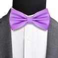thumbnail image 2 of LAICAIW Mens Solid Color Double Fold Pre-tied Bow Tie and Pocket Square Set, 2 of 7