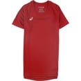 thumbnail image 1 of ASICS Womens Circuit 8 Jersey, Red, X-Small, 1 of 2