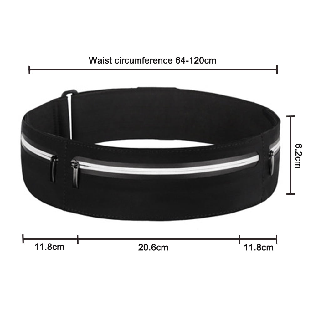 Running Belt Slim Waist Pocket Belt with 2 Expandable Pockets Sweat Resistant Runners Belt Fanny Pack Mobile Phone Pouch Bag for Hiking Cycling Climbing Jogging and for Smartphones Walmart