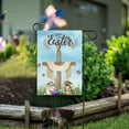 thumbnail image 5 of Easter Bunny Colorful Eggs Garden Flag 12 x 18 Double Sided Easter Peeps Lilies Flower Butterfly Welcome Spring Small Vertical House Flags Outdoor Banner Seasonal Outside Decor for Yard Farmhouse, 5 of 5