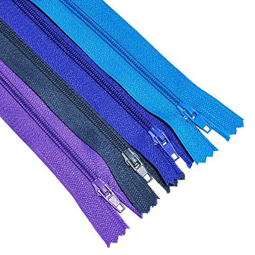 100pcs 9inch Nylon Coil Zippers Tailor, TSV Sewing Tools Garment Accessories Zipper Sewing Fasteners (Assorted Colors), Blue