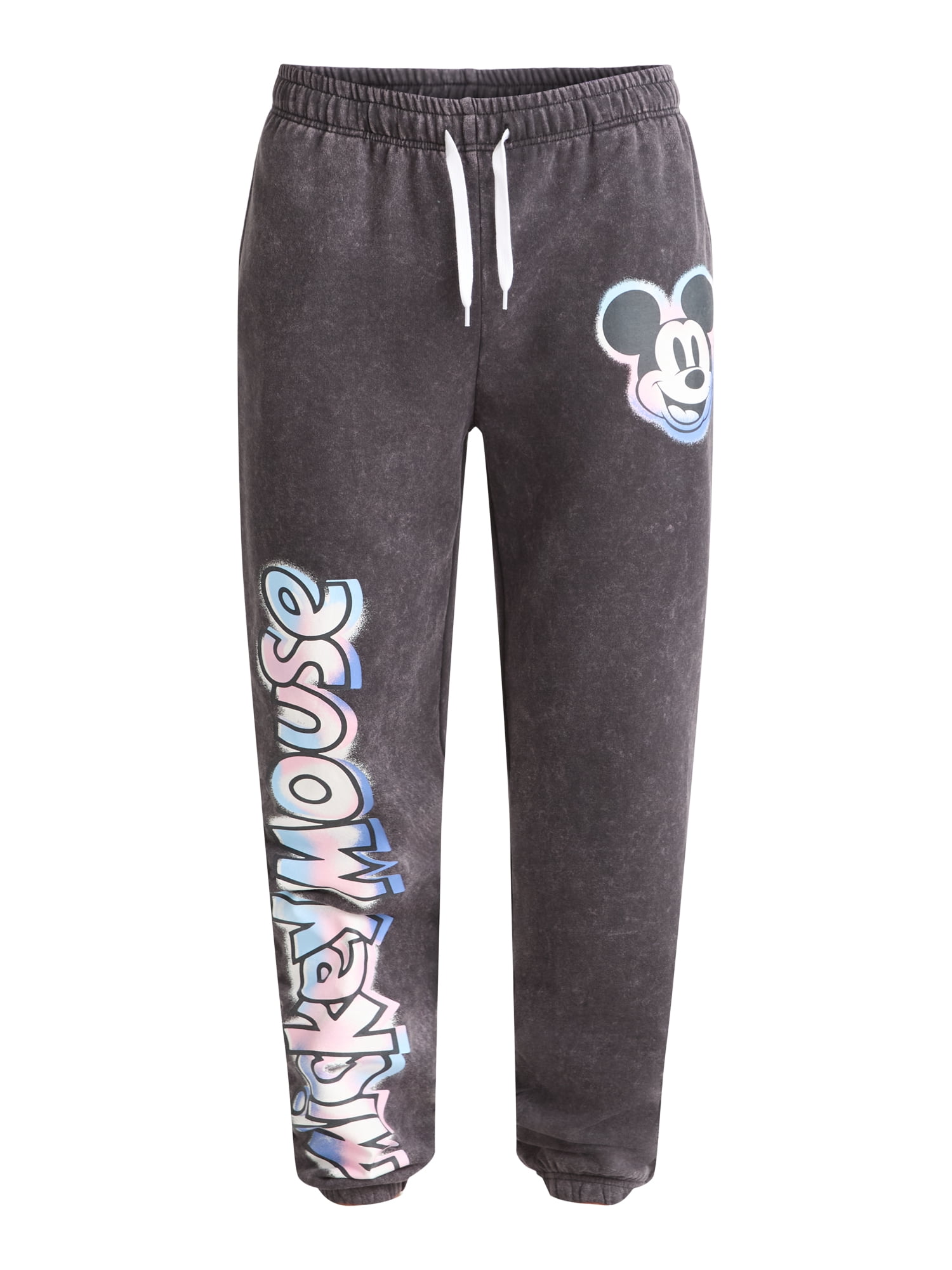Mickey Mouse Men's and Big Men's Logo Graphic Jogger Pants, 27" Inseam, Sizes S-3XL