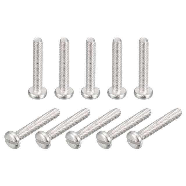 Tornillos de Máquina Unique Bargains 304 Inoxidable Acero M2x12mm 10uds Ranurada