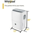 thumbnail image 4 of Whirlpool 30 Pt.1 Piece 2,000 Sq. ft. Dehumidifier in White - Automatic Shut-off, Variable Speed, 4 of 7