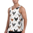 thumbnail image 2 of Easygdp Retro Rooster Men's Tank Top, Sleeveless Muscle T Shirts, Breathable, Quick-Dry, Loose for Gym, Running, Fitness - XX-Large, 2 of 9