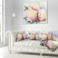 thumbnail image 2 of Designart Blooming Pink Peonies - Floral Throw Pillow - 18x18, 2 of 4