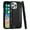 Black, variant on Designed for Apple iPhone 15 (6.1") Hybrid Dual Layer Slim Defender Armor Metallic Brush Texture Finishing Shockproof Hard PC + TPU Rubber Phone Case Cover [Black]