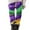 Multicolor#2, variant on Womens Holiday Leggings Mardi Gras Outfits Tuesday Carnival Mask Print Tights Stretch High Waist Casual Workout Yoga Pants Multicolor L