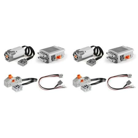 

8Pack Technology Power Function Motor Block Part Kit 2 Medium Motor 2 Battery Box 2 Light Cable 2 Switch