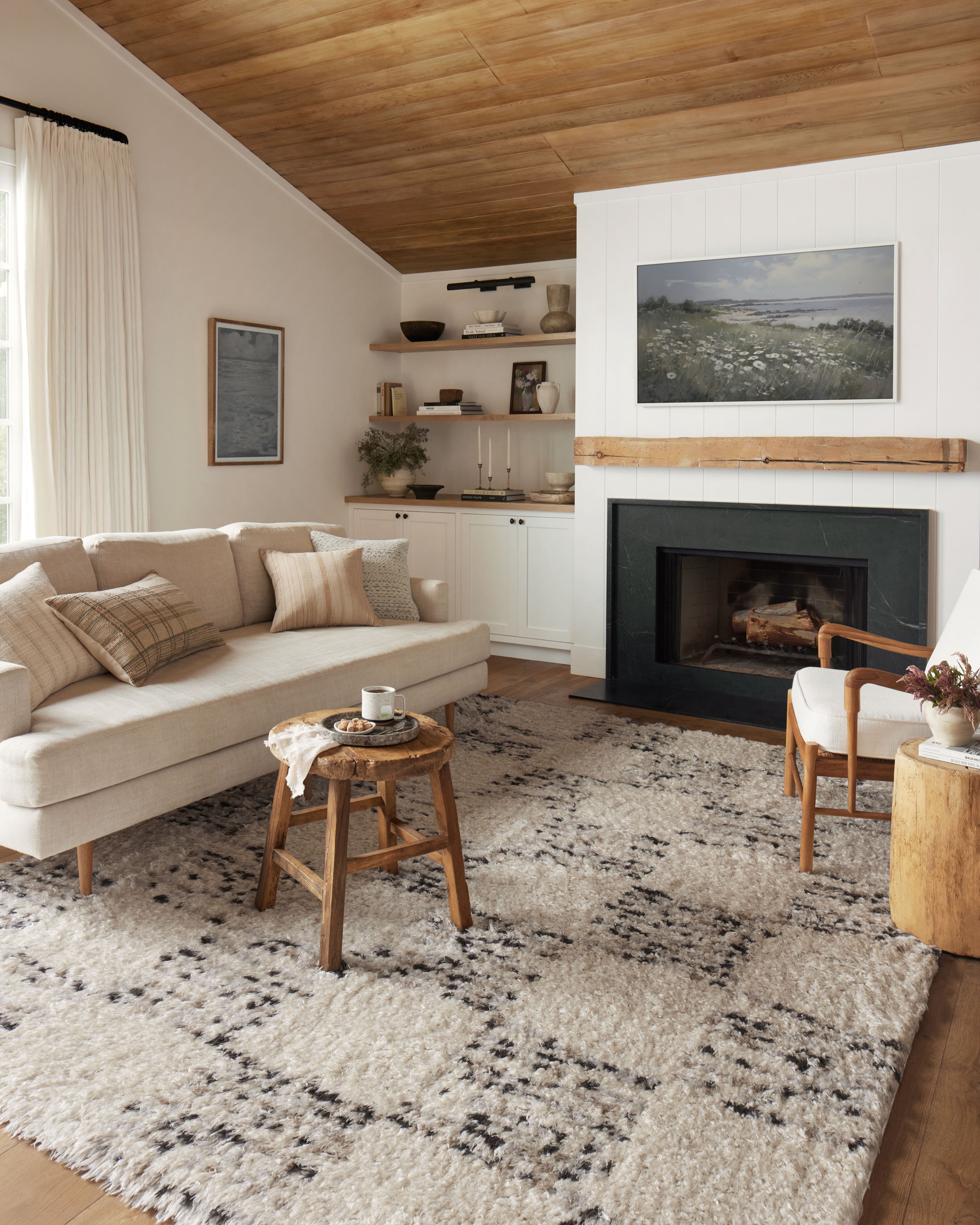 Angela Rose x Loloi Amira Ivory / Granite 2'-7" x 8'-0" Runner Rug