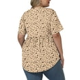 thumbnail image 3 of Plus Size Button Down Shirts for Women 2025 Henley Tops Flowy Peplum Cute Chic V-Neck Floral Blouses Xl YH001, 3 of 6