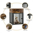 thumbnail image 4 of Furvclv Dog Crate Furniture, Decorative Dog Kennel, Wooden Dog Crate Cage Kennel Furniture With Drawer, Anti-Chewing Iron Tube, Indoor Dog House For Small Dogs, 4 of 9