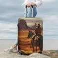 thumbnail image 3 of Lsque Western Desert Cowboy Cloud Printed Luggage Cover, Travel Luggage Protector,Scratch and Dirt Resistant, Fits 18-32 Inch Luggage - Large, 3 of 9