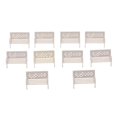 thumbnail image 3 of VONKY Train Railroad Diorama Park Bench for DIY Sand Table Model 1:75 white B, 3 of 9