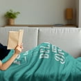 thumbnail image 3 of Wording Soft Flannel Fleece Throw Blanket, Hipster Letters Saying Advice Believe in Your Dreams Have Faith in Yourself, Cozy Plush for Indoor and Outdoor Use, 70" x 90", Teal White, by Ambesonne, 3 of 5