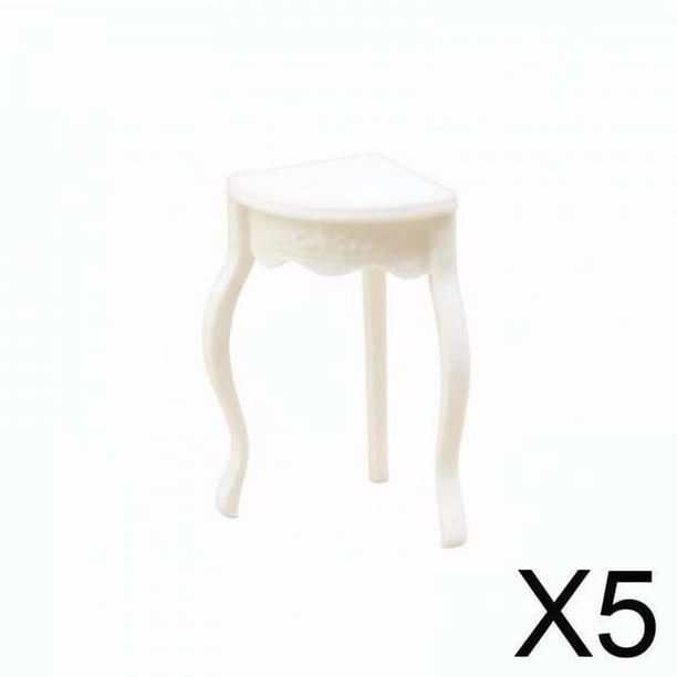 Mesa De Esquina En Miniatura 5x1:12 Diseño Realista Simulación De Mesa De Esquina Juguete Detalles Finos Para Coleccionistas, Aficionados, Diorama 5 piezas