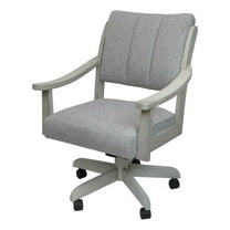 Casa Caster Solid Wood Dining Chair - Hemsath Slate Fabric - ET Wood