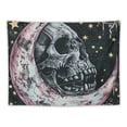 thumbnail image 5 of Moon and Sun Tarot Card Tapestry The Sun Moon Tapestry Skull Floral Tapestry Psychedelic Stars Spider Insect Tapestries Black Celestial Tapestry Wall Hanging for Room, 5 of 6