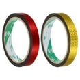 thumbnail image 1 of Washi Prism Tape Set 15mm Wide Holographic Color for Holiday Packaging and Decoration, Red, Gold Tone, 1 of 5