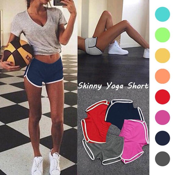 Yourumao Womens Dolphin Shorts Comfy Elastic Waisted Shorts Strethcy Casual Running Shorts Athletic Workout Pants