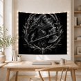 thumbnail image 5 of Bearded Axe Warrior Within Thorned Skull Ring, Dramatic Gothic for Dark Art Lovers, Warrior Wall Art, Halloween Gift, Tapestry Wall Hanging for Den and Man Cave, 5 of 7