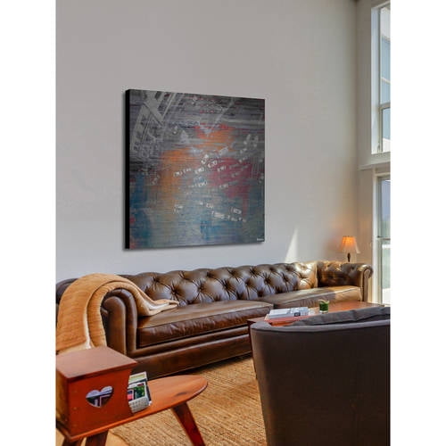 "White Car Jam" Painting Print on Brushed Aluminum