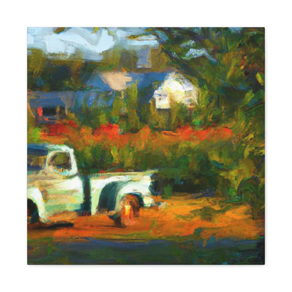 Rusty Pickup Nostalgia - Canvas