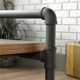 thumbnail image 4 of Sauder Iron City Mobile Coffee Table in Checked Oak and Black, 4 of 9