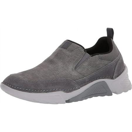 

Rockport Rocsports Slip On Men s Steel Grey Lea/Sde Sneaker 9.5W